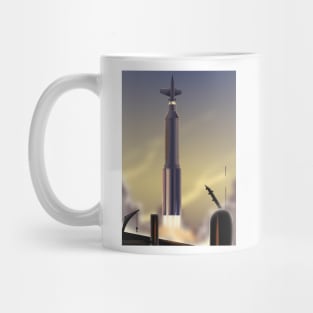 Vintage Space Rocket Mug